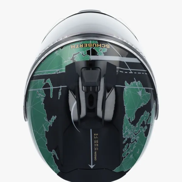 Schuberth C5 Globe Black/Green 140> Systeemhelmen|Helmen Met Zonnevizier