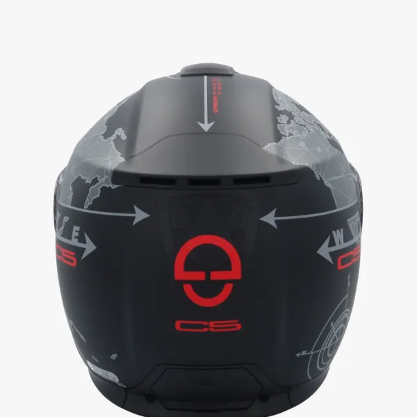 Schuberth C5 Globe Black/Grey 180> Systeemhelmen|Helmen Met Zonnevizier