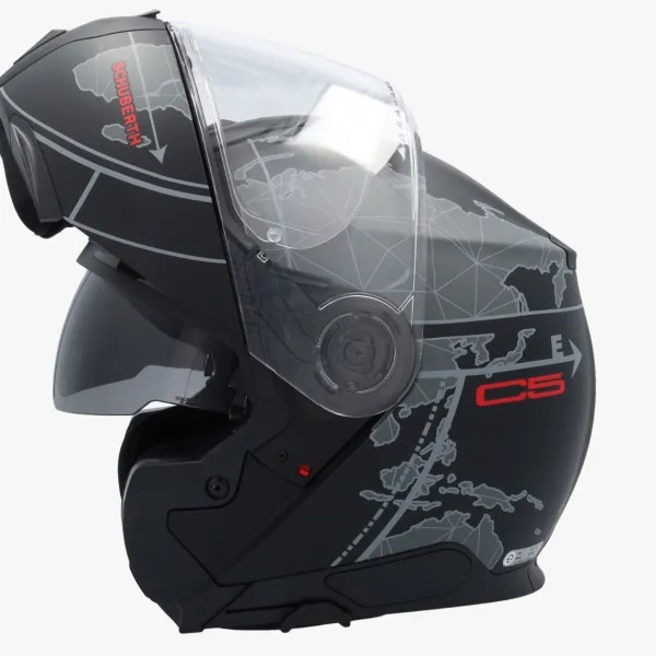 Schuberth C5 Globe Black/Grey 180> Systeemhelmen|Helmen Met Zonnevizier
