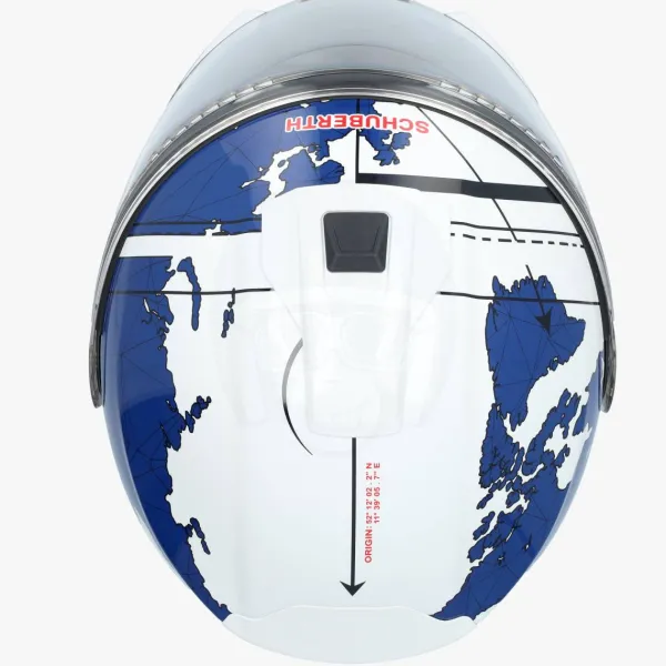 Schuberth C5 Globe White/Blue> Systeemhelmen|Helmen Met Zonnevizier
