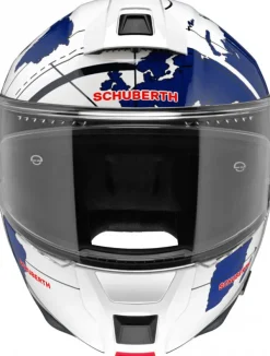 Schuberth C5 Globe White/Blue> Systeemhelmen|Helmen Met Zonnevizier