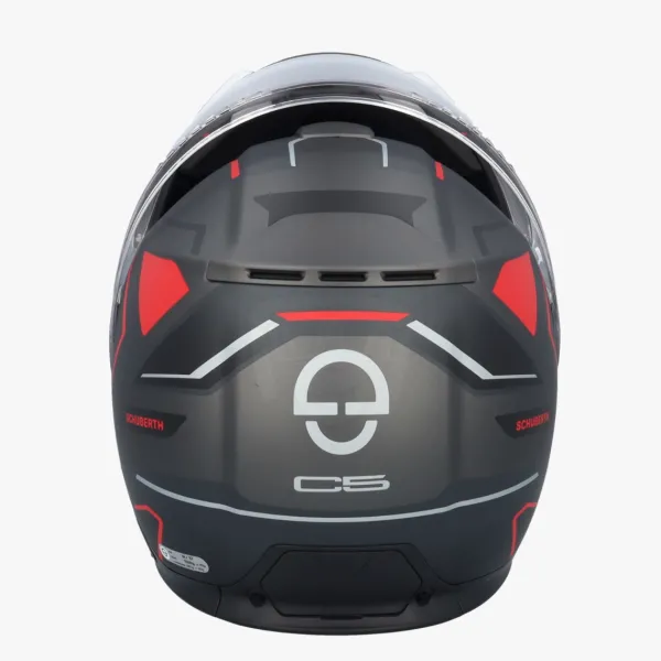 Schuberth C5 Omega Black/Red 138> Systeemhelmen|Helmen Met Zonnevizier