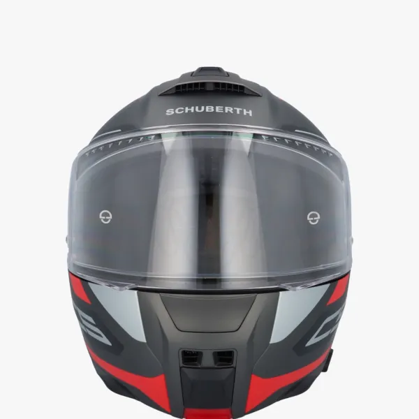 Schuberth C5 Omega Black/Red 138> Systeemhelmen|Helmen Met Zonnevizier