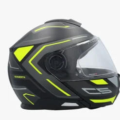 Schuberth C5 Omega Black/Yellow 178> Systeemhelmen|Helmen Met Zonnevizier