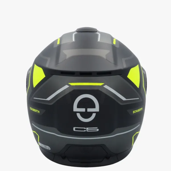 Schuberth C5 Omega Black/Yellow 178> Systeemhelmen|Helmen Met Zonnevizier