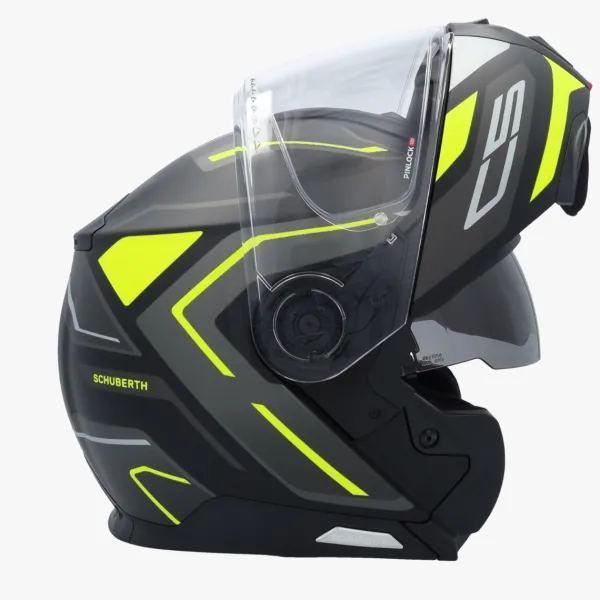 Schuberth C5 Omega Black/Yellow 178> Systeemhelmen|Helmen Met Zonnevizier
