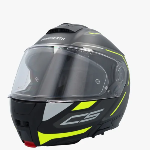 Schuberth C5 Omega Black/Yellow 178> Systeemhelmen|Helmen Met Zonnevizier
