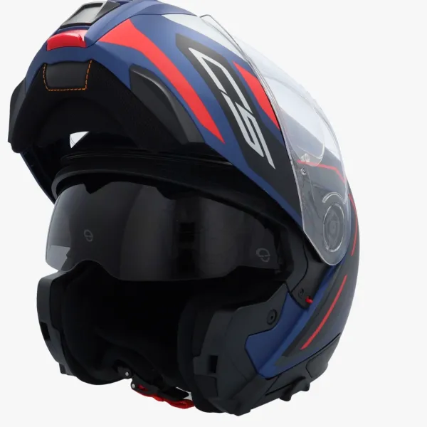 Schuberth C5 Omega Blue/Red 531> Systeemhelmen|Helmen Met Zonnevizier