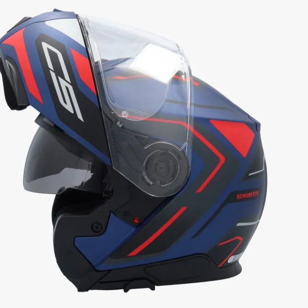 Schuberth C5 Omega Blue/Red 531> Systeemhelmen|Helmen Met Zonnevizier