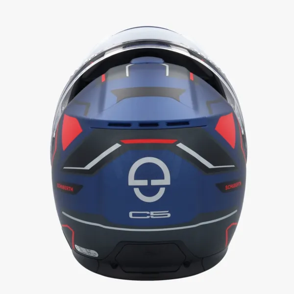 Schuberth C5 Omega Blue/Red 531> Systeemhelmen|Helmen Met Zonnevizier