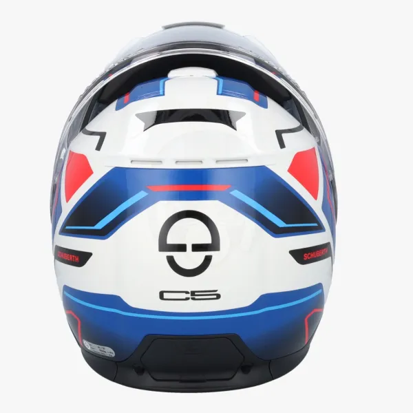 Schuberth C5 Omega White/Blue 253> Systeemhelmen|Helmen Met Zonnevizier