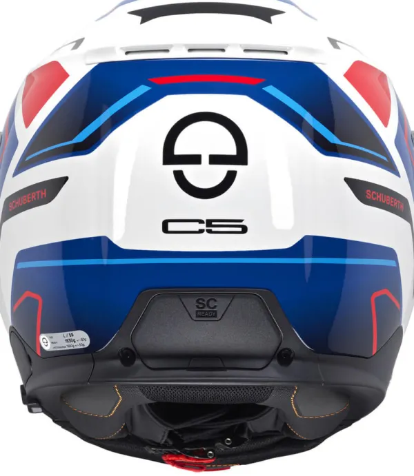 Schuberth C5 Omega White/Blue 253> Systeemhelmen|Helmen Met Zonnevizier