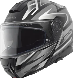 Schuberth C5 Zenith Black/Grey 182> Systeemhelmen|Helmen Met Zonnevizier