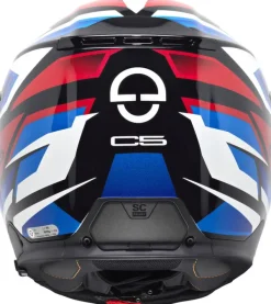 Schuberth C5 Zenith Blue/Red 532> Systeemhelmen|Helmen Met Zonnevizier