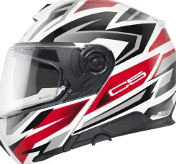 Schuberth C5 Zenith White/Red 328> Systeemhelmen|Helmen Met Zonnevizier