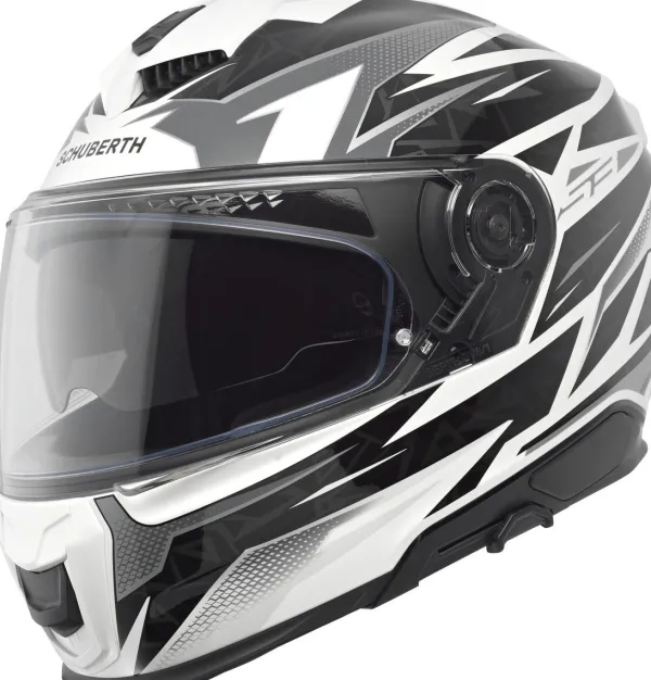 Schuberth S3 Thunder Black/White 218> Integraalhelmen|Helmen Met Zonnevizier