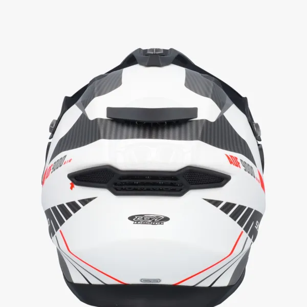 Scorpion ADF-9000 AIR Feat Matt White/Black/Red> Adventure Helmen|Integraalhelmen
