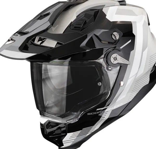 Scorpion ADF-9000 AIR Patrol Black/Silver> Adventure Helmen|Integraalhelmen