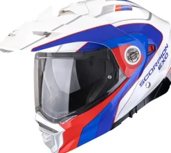 Scorpion ADX-2 Kamps White/Red/Blue> Adventure Helmen|Systeemhelmen