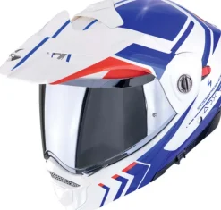 Scorpion ADX-2 Lewis White/Blue/Red> Adventure Helmen|Systeemhelmen