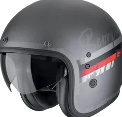 Scorpion Belfast EVO Adonis Mattilver/Red>DAMES Retro Helmen|Jethelmen