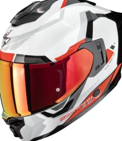 Scorpion EXO-1500 AIR Arena White/Red> Integraalhelmen|Helmen Met Zonnevizier