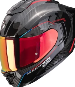 Scorpion EXO-1500 AIR Carbon Mundi Black/Red> Integraalhelmen|Helmen Met Zonnevizier