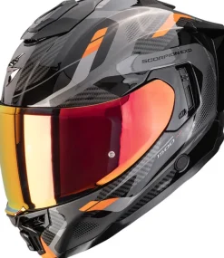 Scorpion EXO-1500 AIR Sleek Black/Orange> Integraalhelmen|Helmen Met Zonnevizier