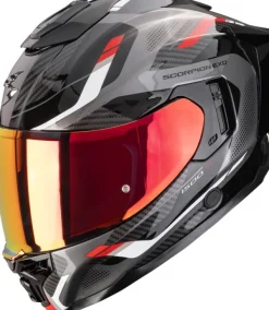 Scorpion EXO-1500 AIR Sleek Black/Red> Integraalhelmen|Helmen Met Zonnevizier