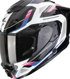 Scorpion EXO-1500 AIR Sleek white/Black/Pink> Integraalhelmen|Helmen Met Zonnevizier