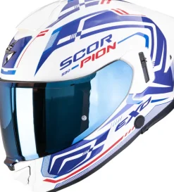 Scorpion EXO-530 AIR Slope White/Blue/Red> Integraalhelmen|Helmen Met Zonnevizier