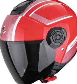 Scorpion EXO-CITY II Cosmos Red/Silver>DAMES Jethelmen|Dames Scooterhelmen