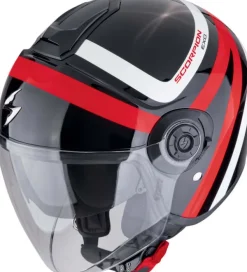 Scorpion EXO-CITY II Riva Black/Red>DAMES Jethelmen|Dames Scooterhelmen