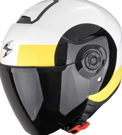 Scorpion EXO-CITY II Sheer White/Black/Yellow>DAMES Jethelmen|Dames Scooterhelmen
