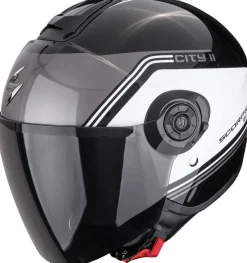 Scorpion EXO-CITY II Vita Metal black/White>DAMES Jethelmen|Dames Scooterhelmen