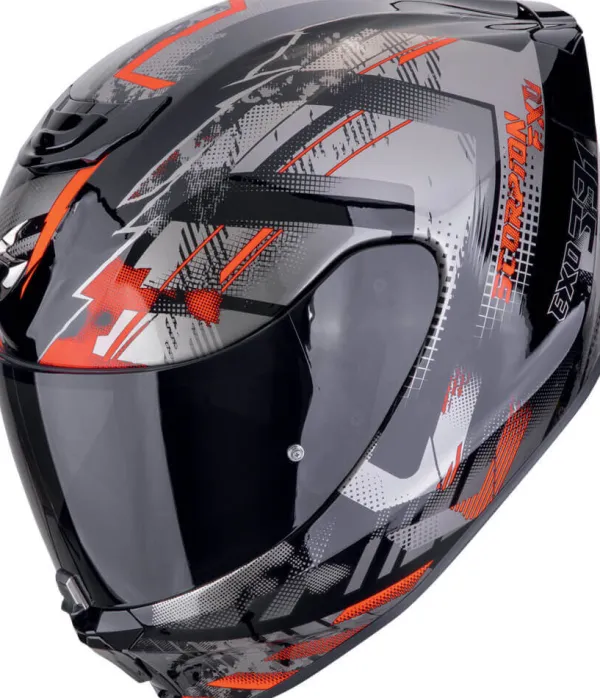 Scorpion EXO-391 Clutter Black/Red> Integraalhelmen