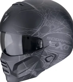 Scorpion EXO-Combat II Spiderweb Matt Black/Silver> Jethelmen
