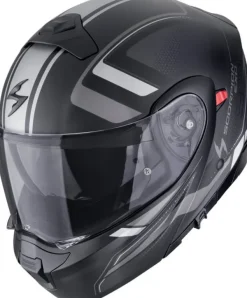 Scorpion EXO-930 EVO Ardens Matt Black/Silver> Systeemhelmen|Helmen Met Zonnevizier