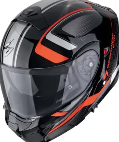 Scorpion EXO-930 EVO Ardens Metallic Black/Red> Systeemhelmen|Helmen Met Zonnevizier