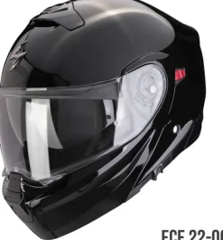Scorpion EXO-930 EVO Solid Black> Systeemhelmen|Helmen Met Zonnevizier