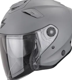 Scorpion EXO-GT JET Solid Matt Cement Grey> Jethelmen|Helmen Met Zonnevizier