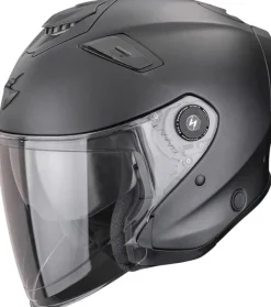 Scorpion EXO-GT JET Solid Matt Pearl Black> Jethelmen|Helmen Met Zonnevizier