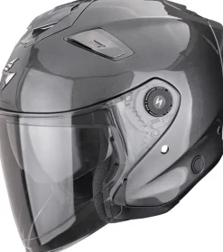 Scorpion EXO-GT JET Solid Metallic Grey> Jethelmen|Helmen Met Zonnevizier