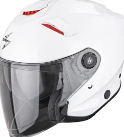 Scorpion EXO-GT JET Solid Pearl White> Jethelmen|Helmen Met Zonnevizier