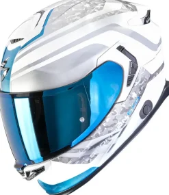 Scorpion EXO-GT SP AIR Arten White/Blue> Integraalhelmen|Helmen Met Zonnevizier