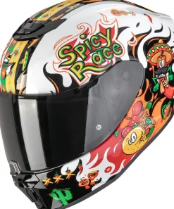 Scorpion EXO-JNR AIR Yucatan White/Orange/Black> Integraalhelmen|Race Helmen