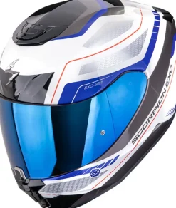 Scorpion EXO-391 Leo White/Blue> Integraalhelmen
