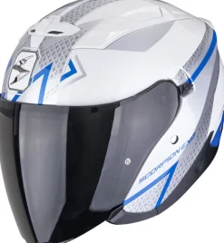 Scorpion EXO-230 Loop White/Blue> Jethelmen|Helmen Met Zonnevizier