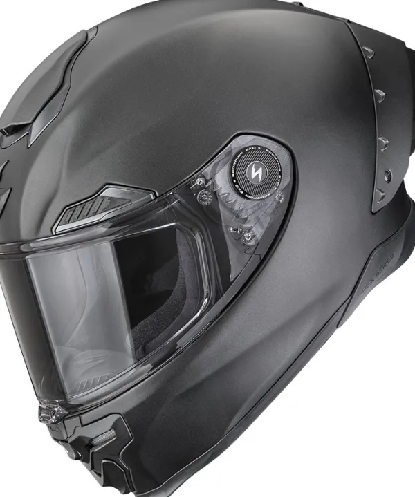 Scorpion EXO-RACE AIR Solid Matt Pearl black> Integraalhelmen|Helmen Met Zonnevizier