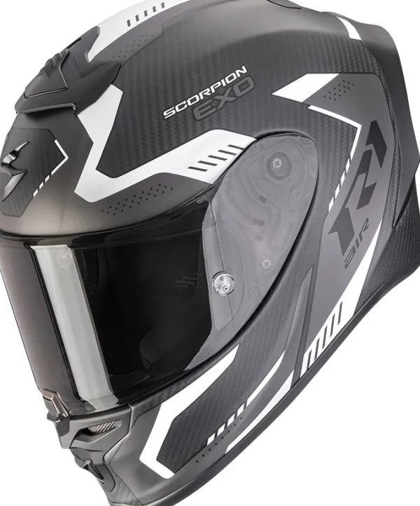 Scorpion EXO-R1 EVO AIR Carbon Propel Matt Black/Silver> Integraalhelmen|Carbon Helmen